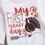 2021 thanksgiving day trendy designer  baby romper tiered skirt leg warmers 3 piece set clothes