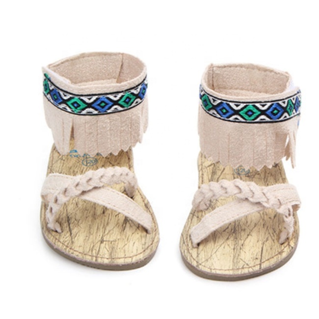 Best Selling pink black white comfort rope shoes tassel sandals