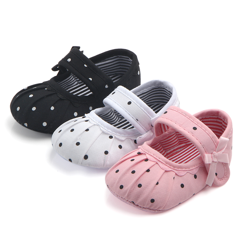 KAPU Newborn  Polka dots anti-slip cute infant fancy baby girl shoes