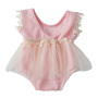 Wholesale Trendy Fine Workmanship Design Lace Floral Girls Clothes Baby's Boutique Romper Dress Toddler Gift Sets