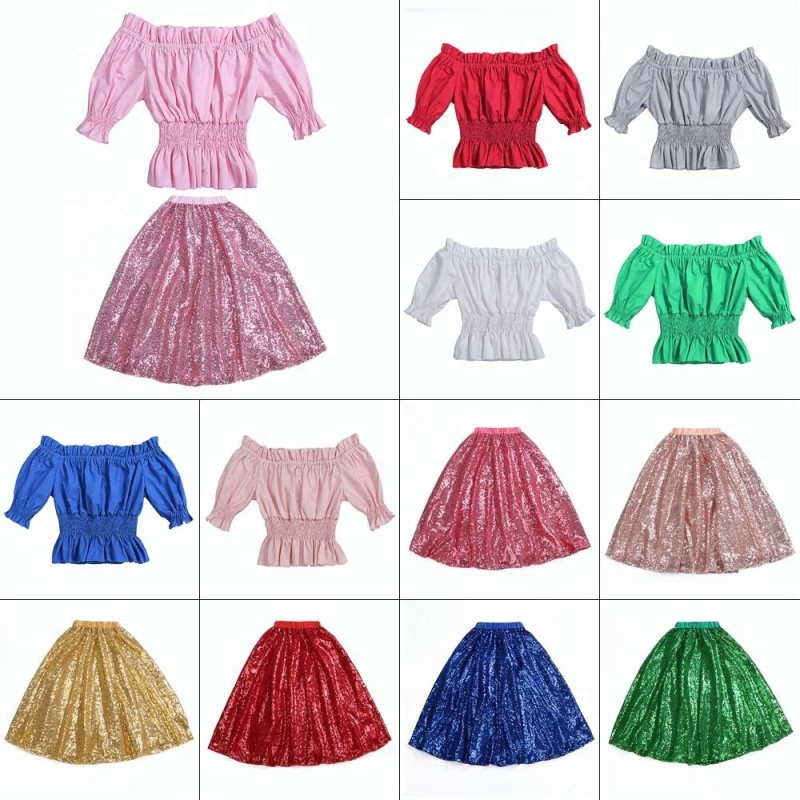 Toddler Girls Wholesale Blank T Shirts Solid Color Tunic Clothing Baby Cotton Clothes Baby Girls Top