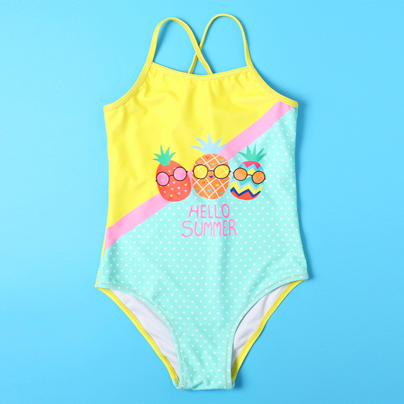 Manufacturers fashion custom designer bodysuit kids swimwear fruit bikini