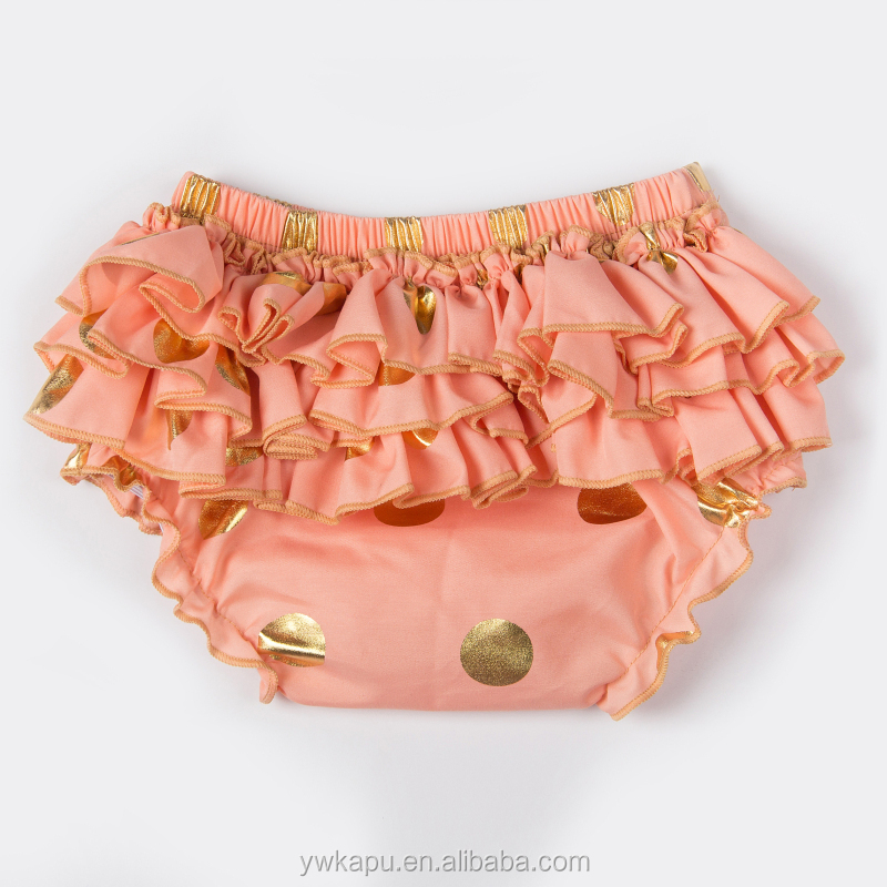 New baby ruffles satin panties newborn ruffle diaper cover bloomers for kids