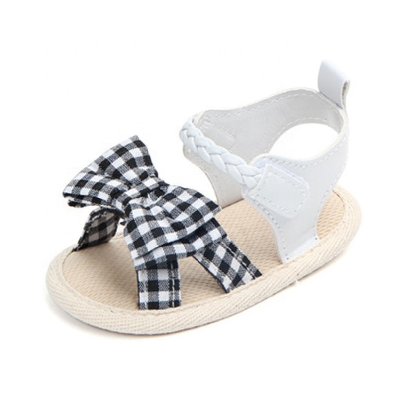 Newly trendy custom little girl baby princess shoes bow sandals