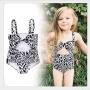Summer orange one piece swimsuit beachwear dress hollow leopard bikini