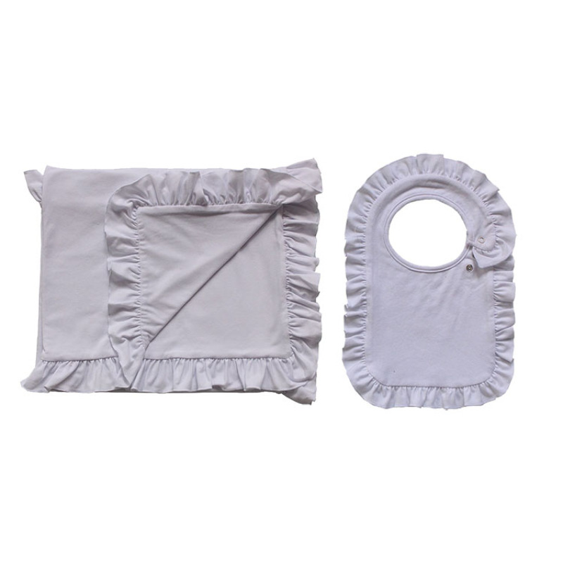 wholesale warm colorful soft skin friendly newborn wrap baby bibs swaddle blanket set