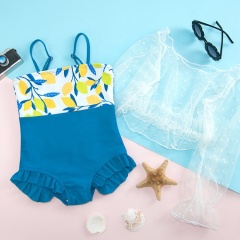 Wholesale mesh swimsuit cover up one piece girls flowers bikini