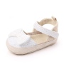 2021 designer cute white flower embroidered baby princess shoes