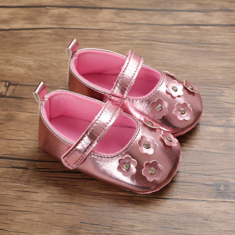 Custom High Quality Designer Newborn Baby Girls Flower Prints Shoes Prewalker for School