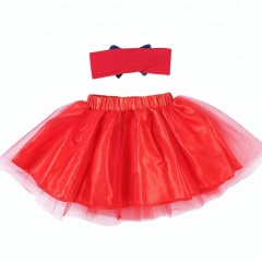 Wholesale Baby Girl Colorful Fluffy Pettiskirts Patriotic Chiffon Tutu 4th of July Princess Skirts