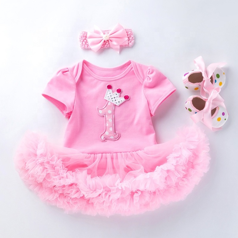 Wholesale High Quality Cotton Girls Toddler Clothing Sets For Birthday Party 