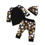 New arrival fall pumpkin black long sleeve pants baby boy toddler clothes