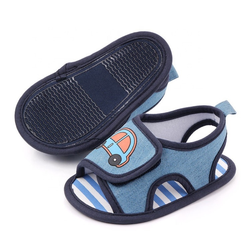 Wholesale cute custom printed shoes newborn baby flat shoes