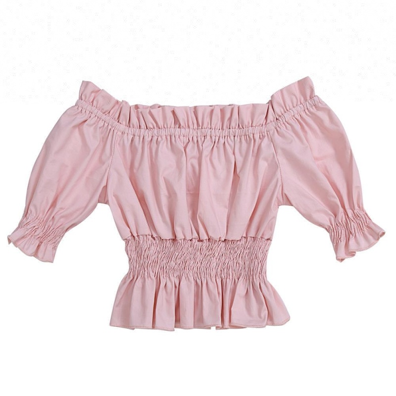 New Model Children's Tunic Top Wholesale Plain Color Toddler Girl Tops