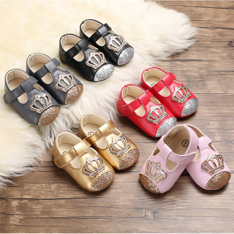 Custom High Quality Designer Newborn Baby Girls Flower Prints Shoes Prewalker for School