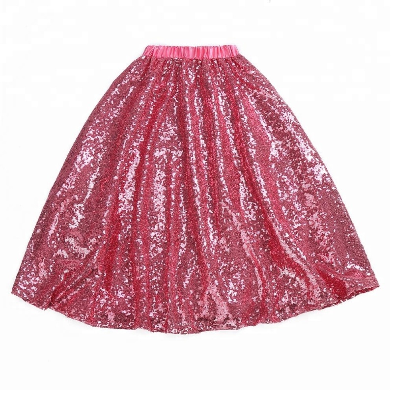 Summer shiny girl kids clothes sequin skirt wholesale children's boutique clothing