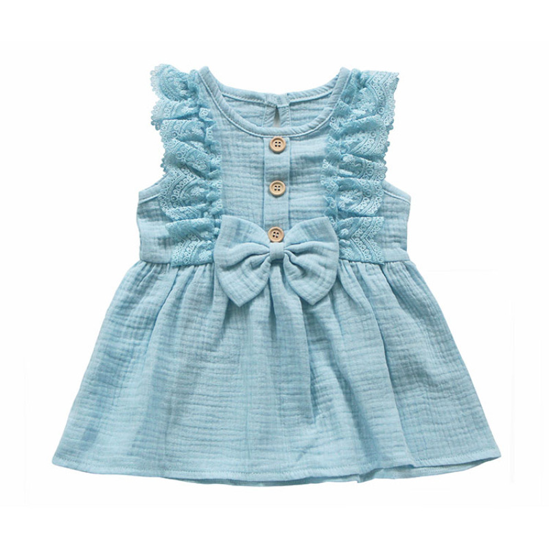 Wholesale Infant Baby Boutique Girl Dress With Bow