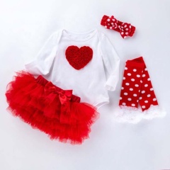 Wholesale Toddler Baby Bodysuit With Tutu Skirts And Leggings And Headband Outfit Set