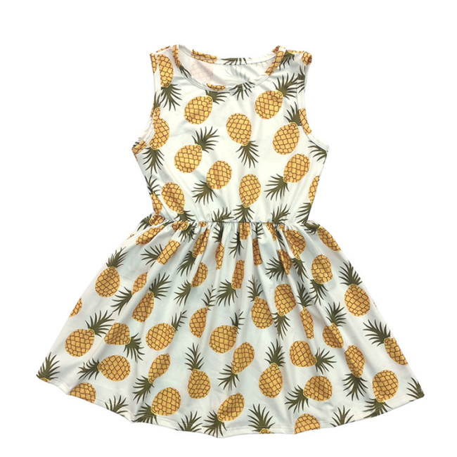 Wholesale Toddler's Sleeveless Girl Dress For Summer 