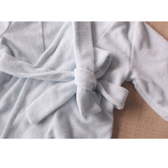 wholesale pink cotton custom knot  baby cotton terry bath gown set newborn