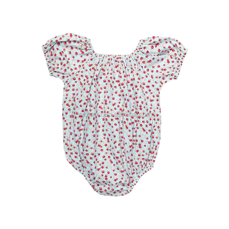 Newborn Baby Clothes Summer Baby Girls Vintage Floral Baby Girls Infant Toddlers Clothing Lace Romper