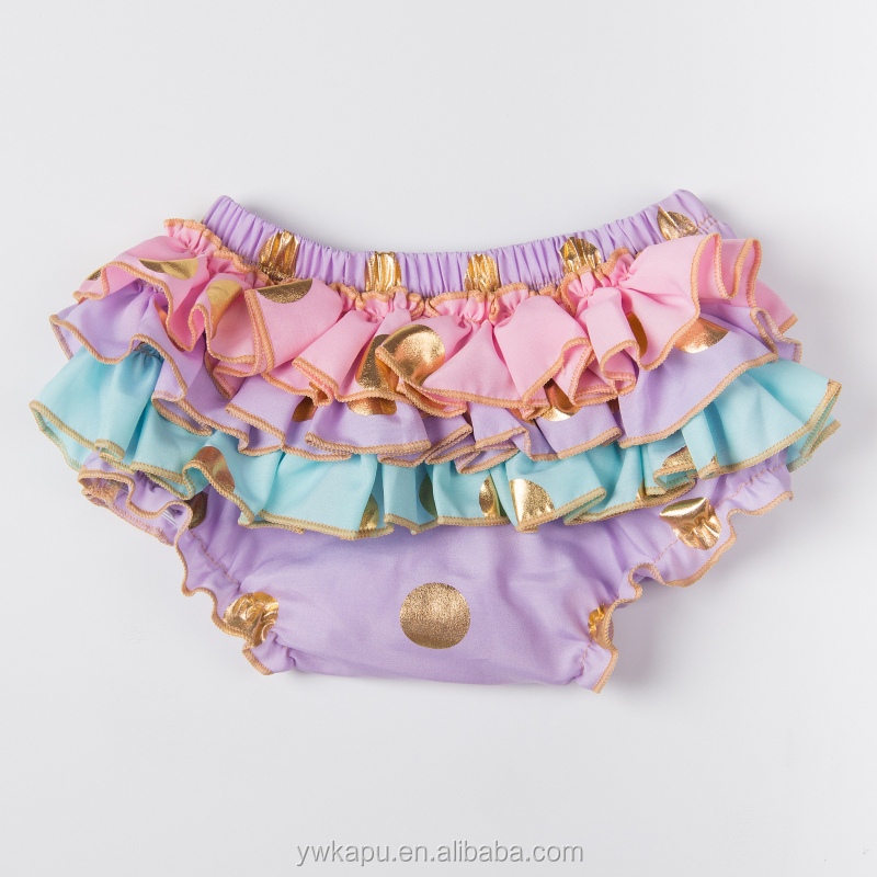 New baby ruffles satin panties newborn ruffle diaper cover bloomers for kids