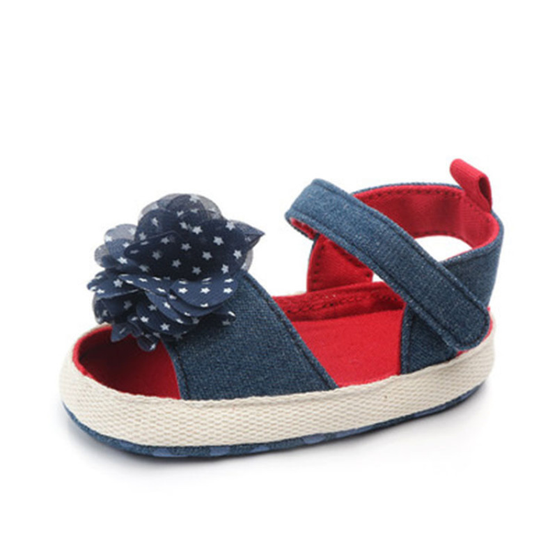Summer new designs cute baby comfort shoes cotton sandals