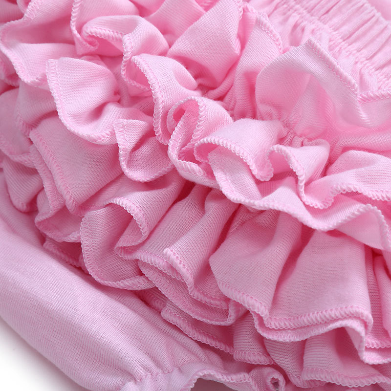 2019  Cute  Newborn  Toddler Summer Clothes Cotton Chiffon Ruffle Baby Girl Bloomers with headband