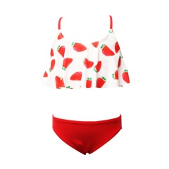 Wholesale swimsuit two piece sexy fruit red bikini girls