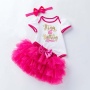 Wholesale Cotton Smash Cake Boutique Baby Romper And Tutu Skirts Set With Headband For Birthday Party 