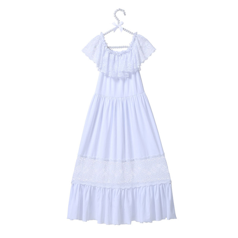 Wholesale Newest Boutique Baby Girl Long Maxi Lace Dress