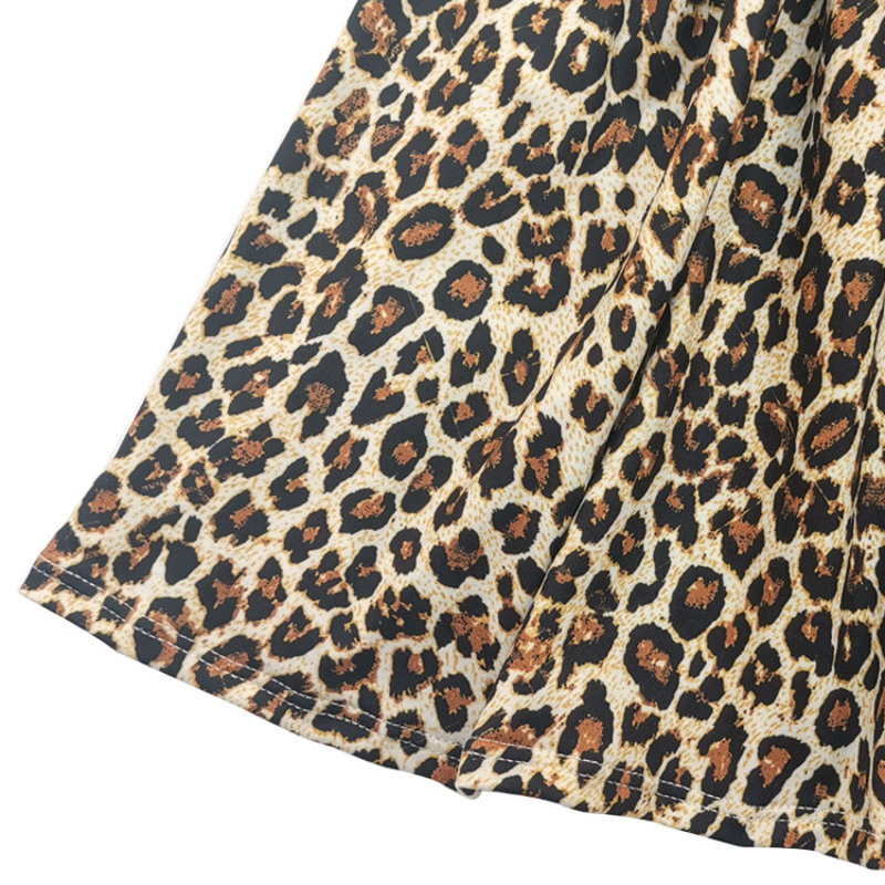 Wholesale Boutique Leopard Sleeveless Girls Dresses 