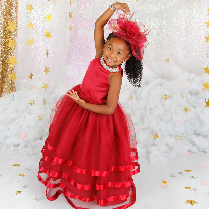 Wholesale Tulle Pretty Sleeveless Long Flower Girl Dresses