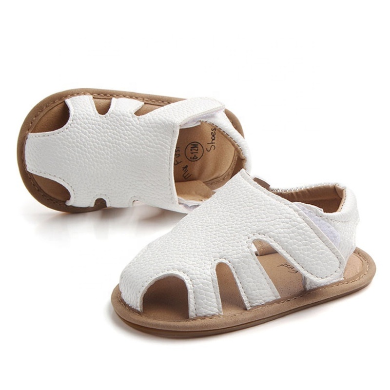 Fashion full grain leather toddler soft sole shoes hollow out sandals