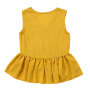 Latest yellow rayon sleeveless girls party wear top casual top for girls