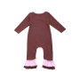 Hot Sale Cute Football Pattern Baby Girls Ruffle Rompers