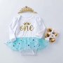 Wholesale Infant Toddlers Cotton Sequins Princess Party Dresses With Baby Shoes And Headband 