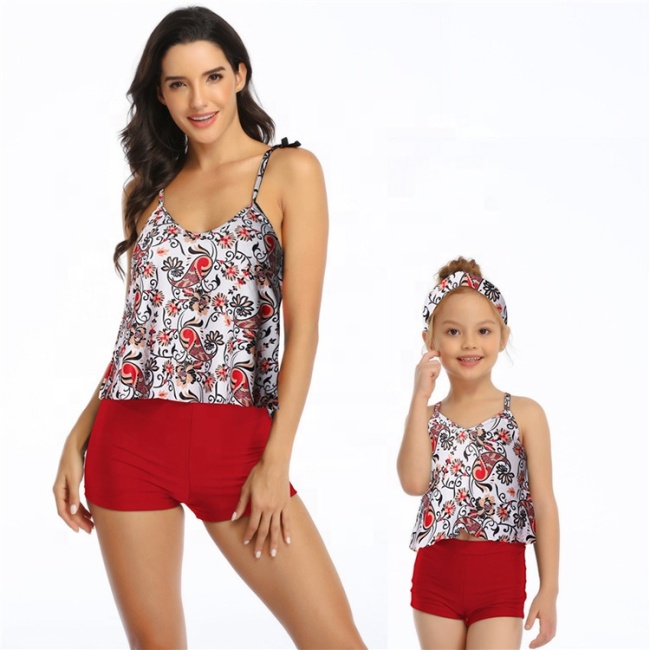 Factory black red trendy printed  beach wears women swimsuites