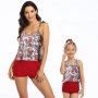 Factory black red trendy printed  beach wears women swimsuites