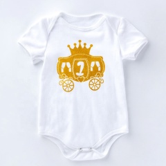 Hot Sale Toddler Girl Boutique Baby Short Sleeve Bodysuit