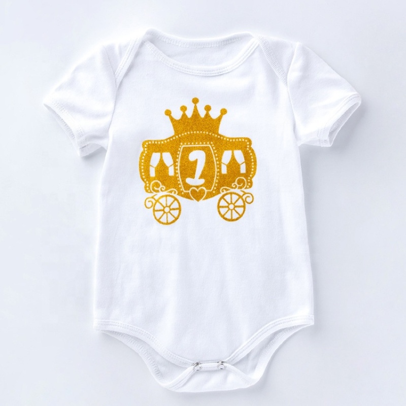 Hot Sale Toddler Girl Boutique Baby Short Sleeve Bodysuit