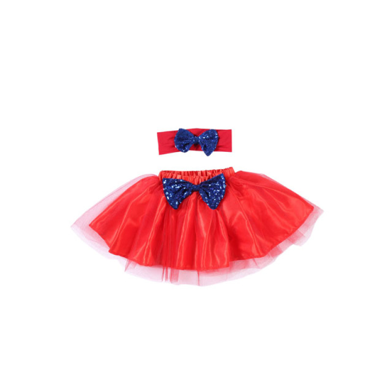 2018 New Fashion Summer Style Girl Wholesale Cheap Tutu Skirt With Bow Knot Headband