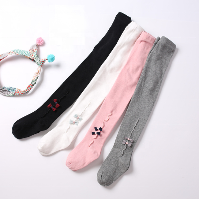 Winter Baby Girl Tights Bow Leggings Fashion Knitted Cotton Stocking Girls Pantyhose