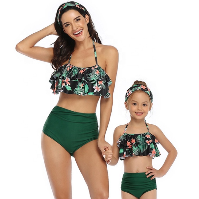 2021 high quality 2 piece sets women's designer child swimwear girl