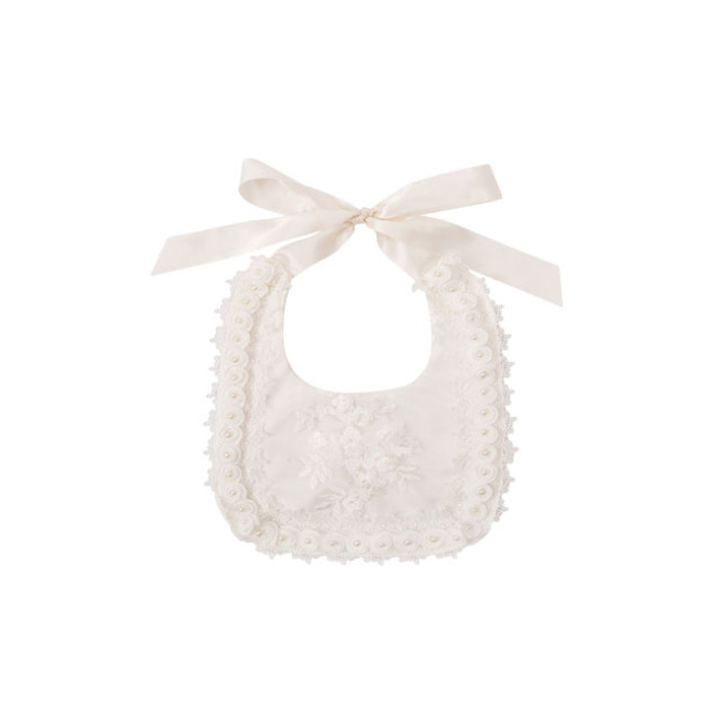 Super soft baby bow knot lace burp bib muslin burp cloth