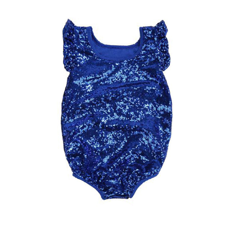 Latest kids boutique baby cotton onesie girl sequin romper baby clothes romper