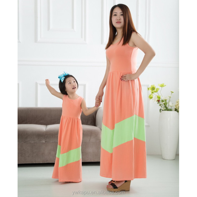 Wholesale same clothes for mother and daughter, mother and daughter dress clothing sets, mom and daughter