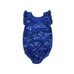 Wholesale sequin prints cotton romper cheap baby girls wear summer boutique infant rompers