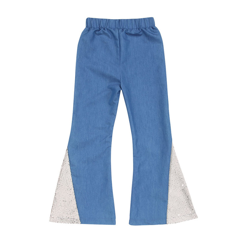 Fashion Trend  Baby Trousers Denim Bell-bottomed Gril Denim Pants