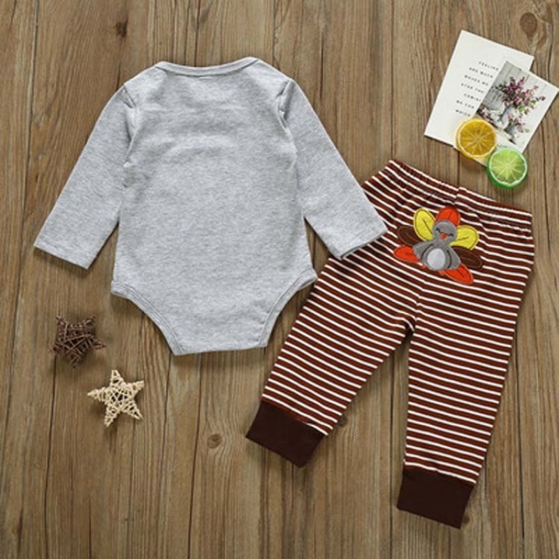 Lastest thanksgiving cute high quality organic cotton 0-2 years baby rompers